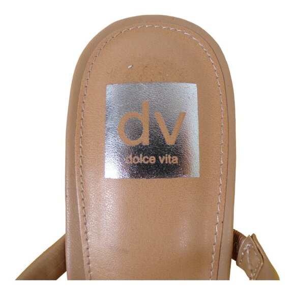DV Dolce Vita  Halsty Slide Block Heel Sandal, Caramel Size 9.5  NEW #1134 - Picture 7 of 9